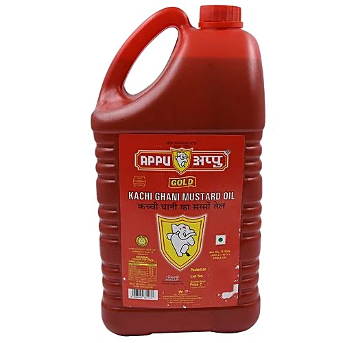 Appu Kachi Ghani Mustard Oil Gold 5lt