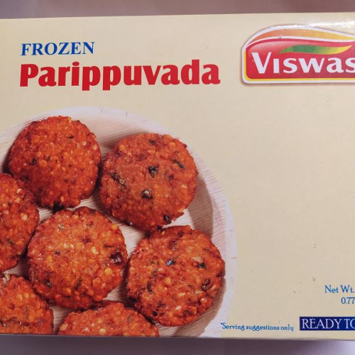 Viswas Parippuvada 350g, Kerala Lentil Fritters, Ready-to-Cook Parippuvada, South Indian Snacks NSW, Viswas Frozen Snacks, Lentil Vada Australia, Crispy Indian Snacks, Traditional Kerala Snack, Indian Snack Pack