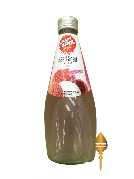 Crazy Kool Lychee Drink With Basil seed 290ml