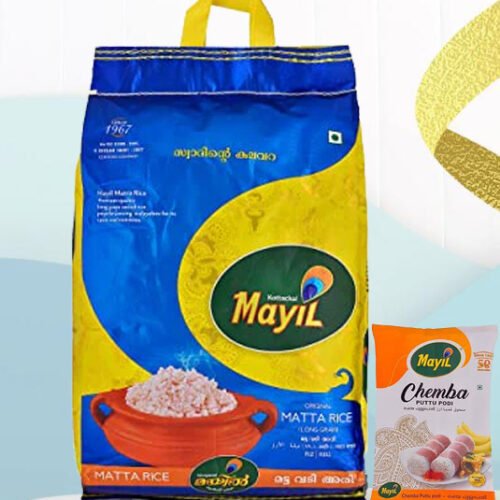 Mayil Matta Rice 10kg (Free Mayil Chemba Puttu Podi 1kg)